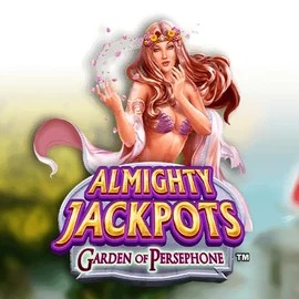 Almighty Jackpots: Garden of Persephone slot logo by Novomatic at Sankra Casino