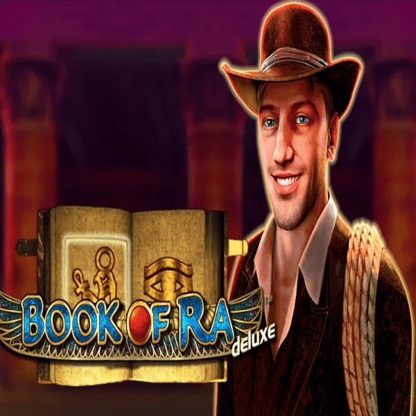 Book of Ra Deluxe logo – Slots by Novomatic at Sankra Casino